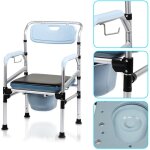 Tolletour - swanew chaise de toilette réglable en hauteur chaise de nuit aide à la toilette antidérapante ... Tolletour - swanew chaise de toilette réglable en hauteur chaise de nuit aide à la toilette antidérapante ...