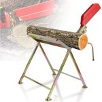Swanew chevalet à bûche ?en or métal avec support tronçonneuse - réglable Swanew chevalet à bûche ?en or métal avec support tronçonneuse - réglable