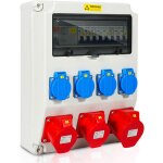 Coffret de chantier distributeur de courant mural avec disjoncteur et fi, répartiteur électrique 1x32a ... Coffret de chantier distributeur de courant mural avec disjoncteur et fi, répartiteur électrique 1x32a ...