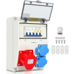 Swanew - coffret de chantier distributeur de courant mural avec disjoncteur , r�partiteur �lectrique ...