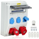 Swanew coffret de chantier distributeur de courant mural avec disjoncteur, r�partiteur �lectrique 1x32a ...