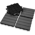 Swanew - dalle de terrasse 30x30cm pour recouvrir 11 pi�ces sol de 1m� rev�tement ext�rieur jardin wpc ...