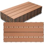 Swanew dalle de terrasse 60x30cm pour recouvrir 12 pices sol de 2m revtement extrieur jardin wpc ...