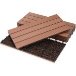 Swanew - dalle de terrasse 60x30cm pour recouvrir 6 pices sol de 1m revtement extrieur jardin wpc ...