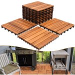 Swanew dalles de terrasse caillebotis lot de 22 dalles en bois de mosaïque de 2 m² 30 x 30 cm pour balcon ... Swanew dalles de terrasse caillebotis lot de 22 dalles en bois de mosaïque de 2 m² 30 x 30 cm pour balcon ...
