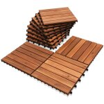 Swanew dalles de terrasse caillebotis lot de 33 dalles en bois de mosaïque de 3 m² 30 x 30 cm pour balcon ... Swanew dalles de terrasse caillebotis lot de 33 dalles en bois de mosaïque de 3 m² 30 x 30 cm pour balcon ...