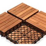 Swanew dalles de terrasse piscine balcon avec systme de clips dimensions 30 x 30 cm par dalle effet ...