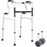 Swanew - dambulateurs en d'aluminium, cadre de marche 4 roues pliable, hauteur rglable, fixe et rglable, ...
