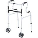 Swanew - dambulateurs hauteur fixe et rglable, 4 roues pliable, cadre de marche en d'aluminium,  double ...