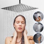 Swanew douche de tête douche à effet pluie pomme de douche top wellness design 20cm carré Swanew douche de tête douche à effet pluie pomme de douche top wellness design 20cm carré