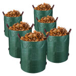 Einfeben 6x sac de jardin gazon rcipient sac  feuilles xxl sac pour dchets verts 272l poubelle