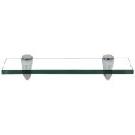 Swanew tagre murale verre, tablette en verre de salle de bain 30 x 10 cm 8 mm transparent