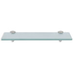 Swanew tagre murale verre, tablette en verre de salle de bain 50 x 10 cm 8 mm givr