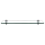 Swanew tagre murale verre, tablette en verre de salle de bain 50 x 10 cm 8 mm transparent