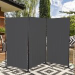 Swanew paravent 360° séparation de pièce rabattable mur espagnol terrasse cloison 3 pièces anthracite ... Swanew paravent 360° séparation de pièce rabattable mur espagnol terrasse cloison 3 pièces anthracite ...