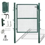 Einfeben portail de jardin portail à double barre d'acier portail de jardin - vert - 150x100cm Einfeben portail de jardin portail à double barre d'acier portail de jardin - vert - 150x100cm