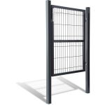 Swanew portail de jardin portillon de jardin grillag, en acier galvanis, clture avec serrure? porte ...