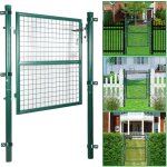 Swanew portail de jardin portillon de jardin grillag, en acier galvanis, clture avec serrure? porte ...
