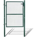 Portail de jardin portillon de jardin grillag, en acier galvanis, clture avec serrure, porte 125 x ...