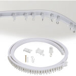 Swanew - rideau glide rail track droites ou pliable souple baies vitres top clamping 3 mtres
