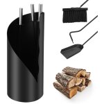 Swanew serviteur de chemin�e moderne, ensemble 4 pi�ces avec tisonnier, cendre, balai & support, outils ...