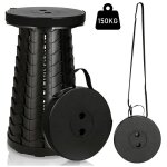 Tabouret tlescopique portable siege pliant portable tabouret retractable pour les voyages, camping 45x26cm ...