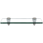 Swanew - tagre murale verre, tablette en verre de salle de bain 30 x 10 cm 8 mm transparent