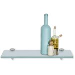 Swanew - tagre en verre tagre murale verretablette en verre de salle de bain 50 x 10 cm 8 mm givr ...