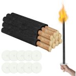Torches en cire torches de jardin torches en cire naturelle avec poigne extra longue, pour pques, lot ...