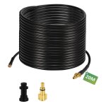 Swanew - tuyau pour nettoyeur haute pression 20m tuyau dboucheur flexible noir nettoyage de canalisations ...