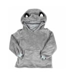 Sweat pochon peluche  enfant  66cm gris