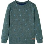 Sweatshirt pour enfants vert fonc� m�lange 104