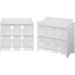 Sweeek - lot de 2 meubles de rangement pour enfant blanc. 18 casiers. 64x29. 5x60cm