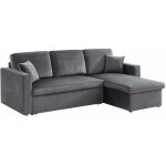 Sweeek - canapé d'angle convertible en velours - ida - 3 places. fauteuil d'angle réversible coffre rangement ... Sweeek - canapé d'angle convertible en velours - ida - 3 places. fauteuil d'angle réversible coffre rangement ...