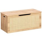 Coffre � jouets cannage. couvercle rabattable. poign�es lat�rales pour chambre enfant