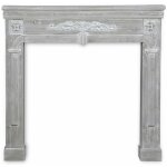 Sweeek - manteau de chemin�e - romance - d�cor bois gris c�rus�