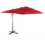 Parasol d�port� rectangulaire 3x4m - wimereux - rouge - parasol excentr� inclinable dans 6 positions. ...
