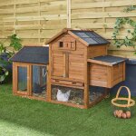 Sweeek - poulailler en bois galinette. 3 poules. cage  poule avec enclos