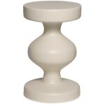 Table d'appoint. bout de canap�. table de chevet en m�tal. cr�me. hawa �29. 5 x h 47cm