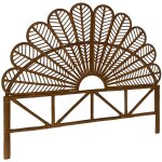 Sweeek - t�te de lit en rotin fonc�. anggun 140 cm