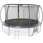 Trampoline rond � 430cm gris avec filet de protection int�rieur - venus inner xxl ? �chelle. b�che. filet ...