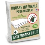 Sweet night - housse intgrale matelas 160x200x25 cm anti - punaise de lit fermeture  glissire sans ...