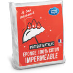 Sweet night - sweetnight - prot�ge matelas 140x190 cm bouclette en coton al�se imperm�able et absorbante ...