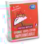 Sweet night - sweetnight - prot�ge matelas 140x200 cm bouclette en coton al�se imperm�able et absorbante ...