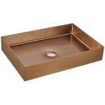 Swiss aqua technologies aurum vasque � poser en acier inoxydable 304, 55x38x11cm sans trop - plein + ...