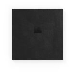 Swiss aqua technologies - b - way receveur de douche carr 80x80 cm avec siphon, en marbre coul, noir ...