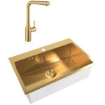 Swiss aqua technologies / grohe - set aurum Évier de cuisine encastrable inox 304 , 68x45x21 cm + essence ... Swiss aqua technologies / grohe - set aurum Évier de cuisine encastrable inox 304 , 68x45x21 cm + essence ...