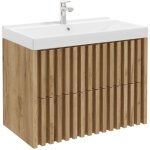 Swiss aqua technologies ? meuble de salle de bain avec vasque simple delano80zdum ? ch�ne mat ? largeur ...