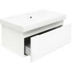 Swiss aqua technologies - meuble de salle de bain avec lavabo sat evolution 78x30x44, 8 cm blanc mat ...