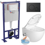Swiss aqua technologies - pack wc bti - autoportant + wc sans bride sat infinitio avec fonction bidet ...